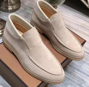 Top Nubuck leer Heren Loro Walk hoge Top schoenen luxe heren sneakers Lock ontwerper Flats Slip-on jurk schoen Laarzen 39-46 met doos