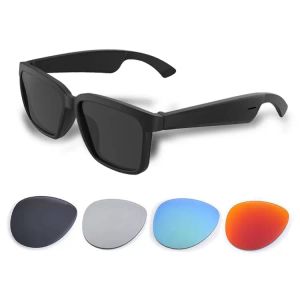 Top Oem Audio inalámbrico Bluetooth Gafas de sol inteligentes Auriculares con tecnología de oído abierto Hacer manos libres Gafas Bluetooth Responder llamadas