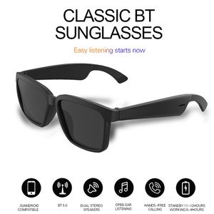 Top Oem Wireless Audio Bluetooth Gafas de sol Auriculares con tecnología de oído abierto Hacer manos libres Bluetooth Gafas Contestar llamadas