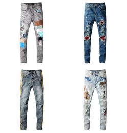 Top of the Fashion Tendencia MNES Jeans American Summer Innovative Style Denim Pants Pop Reped Slim Fit Motorcycle Jean5109635