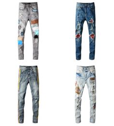 Top of the Fashion Tendencia MNES Jeans American Summer Innovative Style Denim Pants Pop Reped Slim Fit Motorcycle Jean3895511111