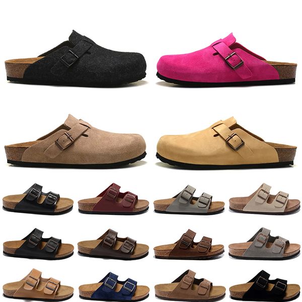 Top OG Boston Sabots Sandales de créateurs de luxe Pantoufles d'extérieur Mode été femmes hommes Olied Head Sac en cuir Sliders en feutre suédé sangle à boucle Flat Casual Sneakers