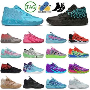 Top Og Iridescent Rick et Morty Basketball Shoe Trainers Womens Mens MB 01 Queen City Lamelo Ball Shoes Black Red Blast Wings 01 of One Guttermelo Sneakers