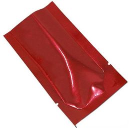 Top Open Up Aluminium Foly Packging Bag Red Heat afdichting Thee Snack Voedsel Vacuüm Mylar Paktas Koffiepakket Opbergzakken