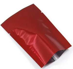 Top Open Up Aluminium Foly Packging Bag Red Heat afdichting Thee Snack voedsel Vacuüm Mylar Packing Bag Coffee Pack 500 stks/ Lot