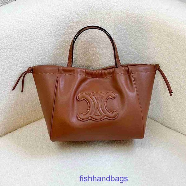 Top original de Celins's Tote Bolsas en línea de la nueva bolsa de cuero genuino Summer gran capacidad Diseño de dibujo Mommy Classic con logotipo real