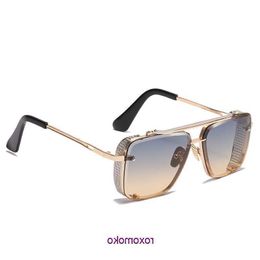 Top Originele groothandel Dita zonnebrillen online winkel Gradient metalen gaasrand voor heren en dames UV-bestendig vierkant FYH