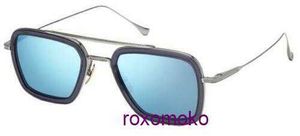 Top Original al por mayor Dita gafas de sol tienda en línea DITA FLIGHT 006 7806 A SMK PLD 52 GRAY SILVER MARCO AZUL ESPEJO LENTE GAFAS DE SOL