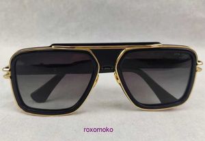 Top Original vente en gros de lunettes de soleil Dita boutique en ligne Lunettes de soleil DITA Protection UV Gold Frame Black