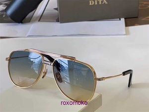 Top Original vente en gros de lunettes de soleil Dita boutique en ligne Hommes et femmes métal noir plein cadre SYMETA TYPE 404