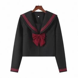 Top Style orthodoxe NOIR Uniforme Fille Jupes Collège Coréen Japonais Marin Costume École Cosplay Classe Anime Étudiant S23b #