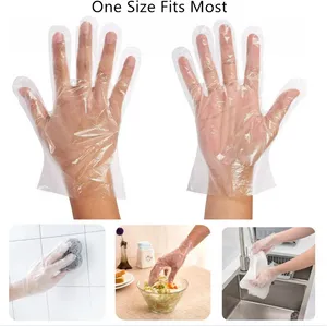 Top outlet Plastic Disposable Gloves Disposable Food Prep Glof PE PolyGloves for Cooking Cleaning Food Handling Household Cleaning Tools Protect Hand