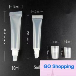 Bouteilles d'emballage supérieur, conteneurs vides de brillant à lèvres 5ML 8ml 10ml 15ML, Tubes de brillant à lèvres rechargeables en plastique transparent à presser, maquillage