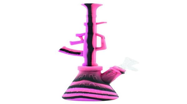 Partie supérieure Narguilés de mitrailleuse Accessoires pour fumer AK47 Beaker Bongs barboteur portable amovible et facile à nettoyer Dab Rig263O3845805