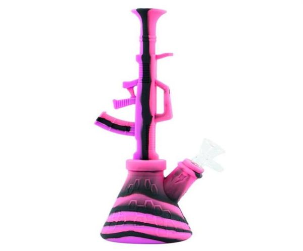 Partie supérieure Narguilés de mitrailleuse Accessoires pour fumer AK47 Beaker Bongs barboteur portable amovible et facile à nettoyer Dab Rig241s7523664