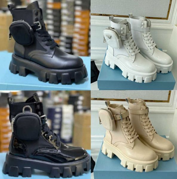 Hommes Femmes Rois Boots Monolith Re-Nylon Boot Ankle Martin Boots bottes de combat d'inspiration militaire bouch en nylon attaché à la cheville avec sangle Grande Taille NO43