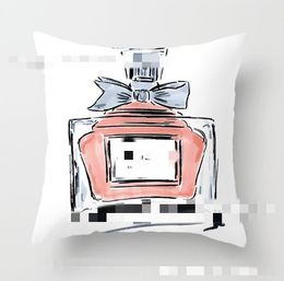 Caja de almohada superior Shangxin Botella de perfume transfronteriza Cubierta de almohada cómoda de tela para el cojín de tela para el sofá de tela para el cojín de cojín de cojín de cojín al por mayor sin corazón