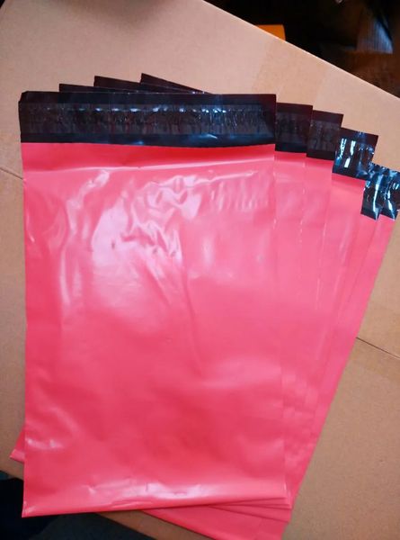 Enveloppe de sacs d'envoi en polyéthylène multicouche co-extrudé à lèvres roses supérieures