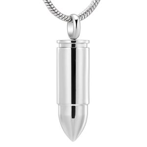 Top Polijsten Bullet Urn As Houder Aandenken Sieraden Mannen Vrouwen Ketting Rvs Crematie Hangers en Charms287y