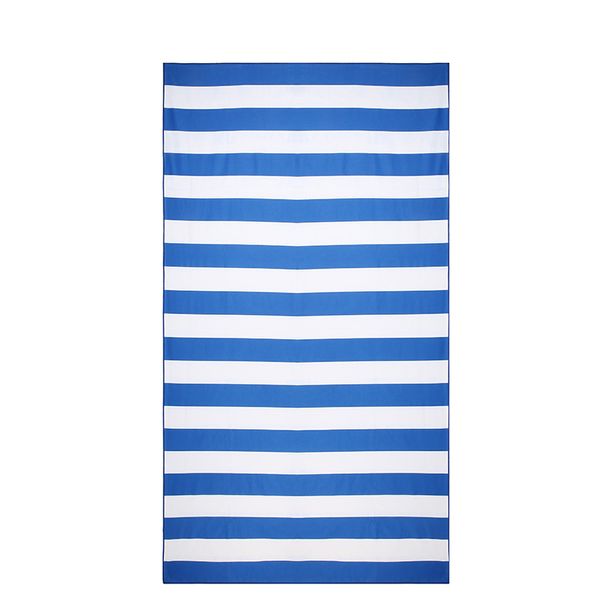 Top imprimé rayé serviette de plage plage microfibre serviette de plage séchage rapide serviette de bain usine en gros