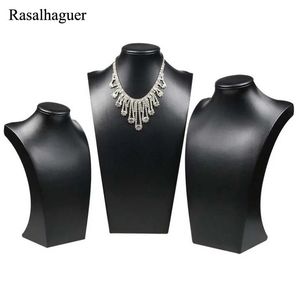 Top PU noir Mannequin étagère collier pendentif chaîne bijoux présentoir support décorer Bracelet bijoux support spectacle 240314
