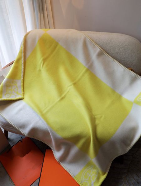 TOP QUAILTY NOUVELLE couleur lit pour enfants H jaune couvertures pour bébé bébé garçon filles enfants lit berceau conception 100140cm 90% laine 10% chameau couverture épaisse maison canapé couvertures couverture