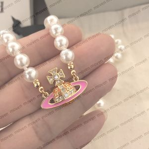 Colliers Vintage en diamant rose de qualité supérieure, pendentifs longs de styliste, colliers en or avec lettres imbriquées, bijoux