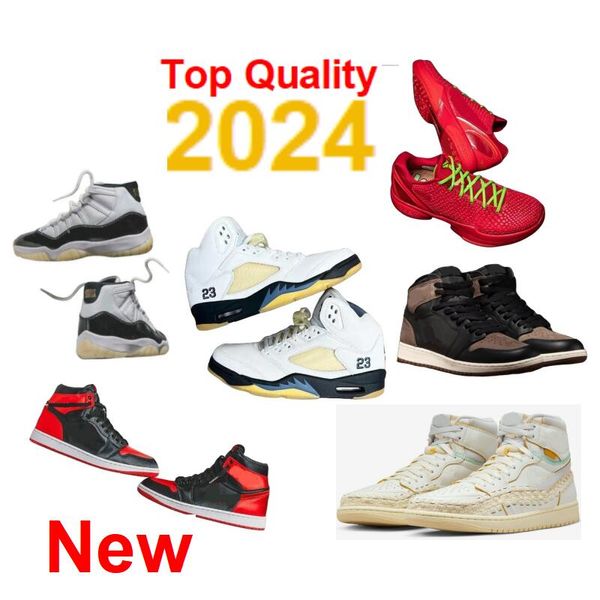 Top Qualité 1 High OG Chaussures de basket-ball tissé SP SUMMER OF 96 Diffused Blue 5s 6 Reverse Grinch 8 Protro Triple White DMP Gratitude Olive Satin Bred 1s Palomion Hommes Femmes