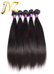 Top qualité 100 cheveux brésiliens pur cheveux humains couleur naturelle extension droite pas cher cheveux non transformés 4 bundleslot Quality83869141847460