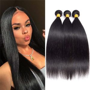 Top Quality 100% Brazilian Hair Pure Human Hair Natural Black Color Silky Straight Extensions Cheap Unprocessed Hair 1 Bundles lot