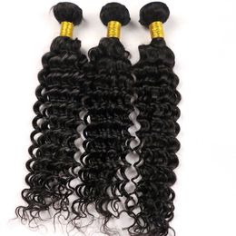 Mink Virgin Hair Extensions Braziliaanse Haarbundels Diepe Krullende WEKS 8-34inch Onverwerkte Peruaanse Indische Maleisische Boheemse Haar Weeft