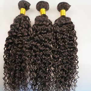 Cheveux brésiliens tisse des faisceaux de cheveux humains vierges Jerry Curly Wefts 8-34Inch 100% Uprocessed Peruvian Indian Mongolian Mink Hair Extensions