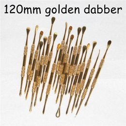 Dabbers de cera de calidad superior 100pcs Herramienta de frotamiento golden120mm herramienta dabber Tubo de acero inoxidable Herramienta de limpieza de cera libre de DHL