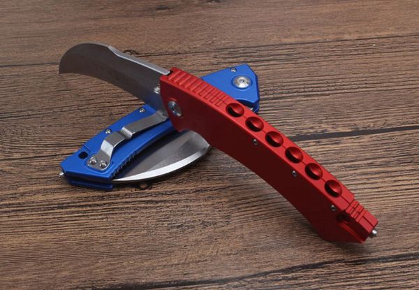 Couteau à griffes Karambit tactique automatique de haute qualité 132 MT, lame en satin D2, CNC 6061-T6, manche en aluminium avec boîte de vente au détail