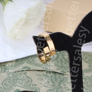 Topkwaliteit 18K GOUD GOLD CA Letter Bandringen voor Mens Dames Fashion Designer Extravagant Brand Metal roestvrijstalen ring sieraden