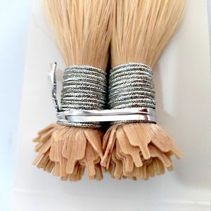 Top Quality 1g/strand fan tip 100% extensions de cheveux humains enchevêtrement sans perte aucun anneau plat brésilien sur les cheveux