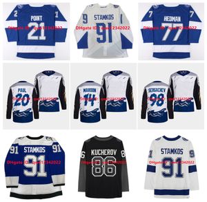 2022 Omgekeerde retro Steven Stamkos Lightning Hockey Jersey Tampa Bay Nikita Kucherov Alex Killorn Nicholas Paul Anthony Cirelli Brayden Point Victor Hedman Colton