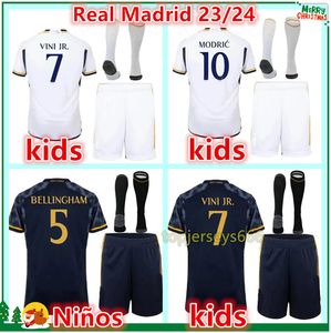 2023 2024 Real Madrids BELLINGHAM VINI JR voetbalshirts voetbaltenues voor kinderen sokken 23 24 kind thuis weg derde voetbalshirt shirt camiseta maillot maglia