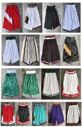 Top Qualité 2019 Team Basketball Short Hommes Shorts pantaloncini da basket Sport Shorts College Pantalon Blanc Noir Rouge Violet Vert2375427