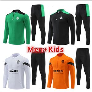 24/25Real Betis heren kinderen voetbal trainingspak jerseys sets 22/23 mannen voetbal jersey training trainingspakken jas set chandal futbol survetement voet