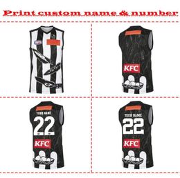 Qualité supérieure 2022 COLLINGWOOD MAGPIES AFL INDIIGNEOUS GUERNSEY HOMMES Taille S2XL Imprimer Nom Personnalisé Numéro Livraison21408282892395