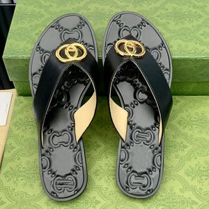 Designer G Sandalen Zomer luxe Klassieke Heren pantoffels Rubberen bodem strand Slides letter Platte pantoffel designer schoenen Uitrusting bodems Slippers Mode causale flip flop