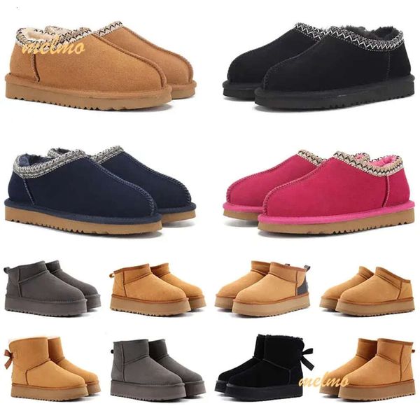 Top Calidad 2024 Classic Mini Plataforma Mujeres Sboot Tasman Ultra Chesut Mate Piel Botas de nieve Gamuza Mezcla de lana Confort Diseñador de invierno Botines de tobillo Tamaño