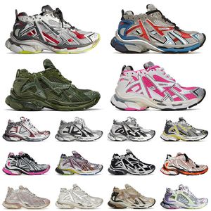 Topkwaliteit 2024 Track 7 Runners 7.0 Heren Dames Geklede Schoenen Vintage Nylon Graffiti BOURGONDIË Deconstruction belenciaga Heren Dhgate Tracks Trainers Sneakers