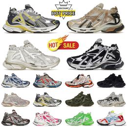 Top Quality 2024 Track Runners 7.0 Diseñador Zapatos casuales para hombres Mujeres Plataforma Transmitir sentido Borgoña Deconstrucción Pistas Runner 7 Entrenadores Zapatillas de deporte 35-46