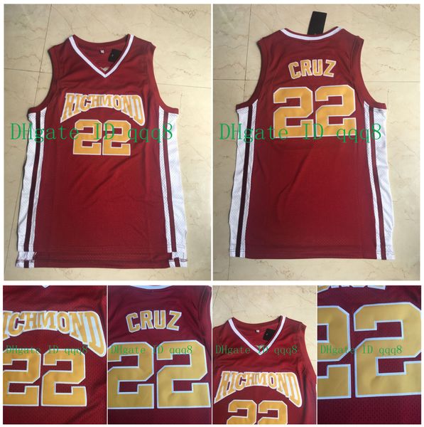 Top Quality 22 Timo Cruz Jersey Richmond High Carter Movie College Basketball Red 100% Stiched Taille S-XXXL