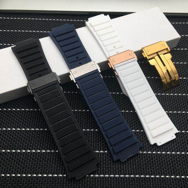 Bracelet de montre en caoutchouc de Silicone naturel de qualité supérieure 29*19mm pour bracelet Hublo pour king/power/série avec outils de logo