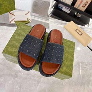 mode zomer hoge kwaliteit slipper ontwerper dames heren schoenen canvas sandaal loafer glijbaan zwarte platte hak sexy luxe sandale platform muilezel sliders reisschoen indoor