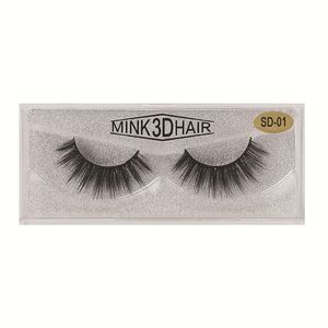 Topkwaliteit 3D Mink Lash Dik Real Mink Hair valse wimpers natuurlijk voor schoonheidsmake -up extensie nep wimpers 50 paren