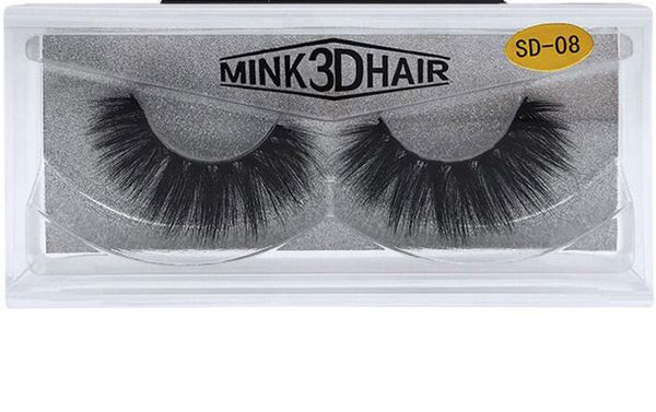 Pestañas de visón 3D de alta calidad gruesas pestañas postizas de pelo de visón real naturales para extensiones de maquillaje de belleza pestañas postizas envío gratis